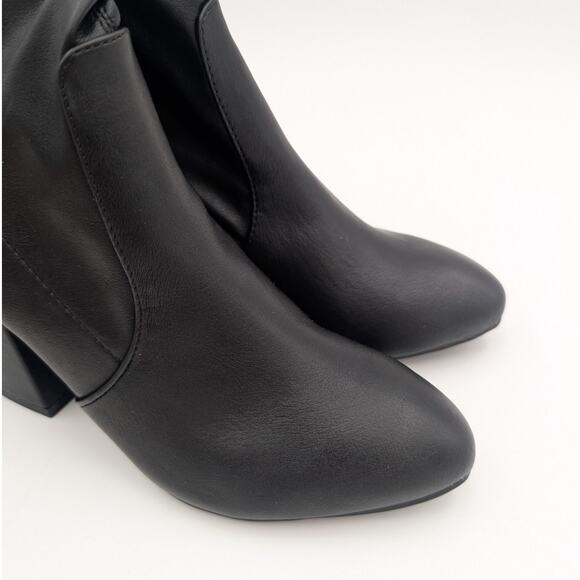 Wild Diva Cross-01 Over The Knee Low Chunky Block Heel Boots Size US5.5 EU36 - Picture 16 of 16